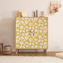 Hanah Home Multilüx Posy Armario Multiusos Sonomo, Amarillo y Blanco